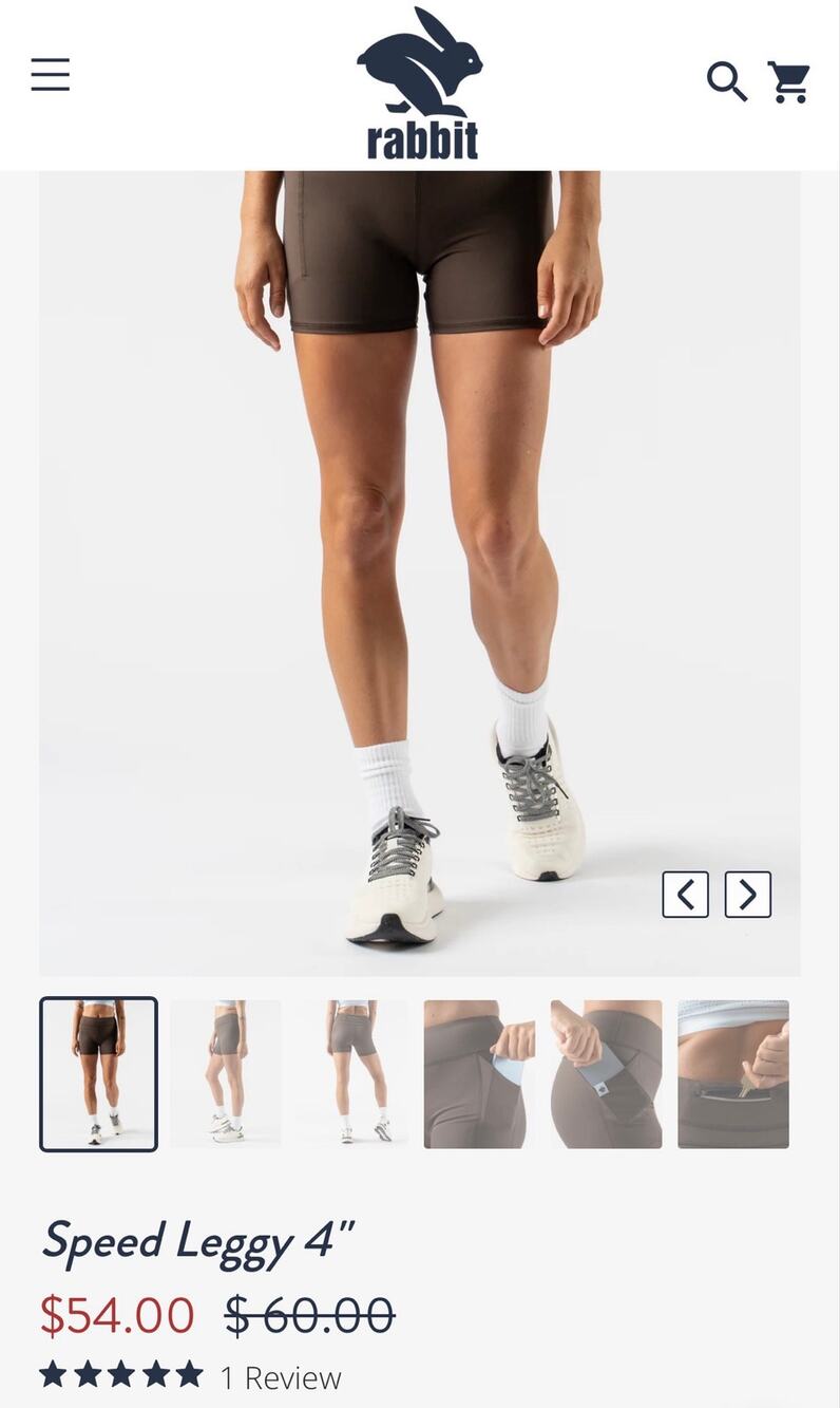 rabbit Women's Speed Leggy 4" shorts